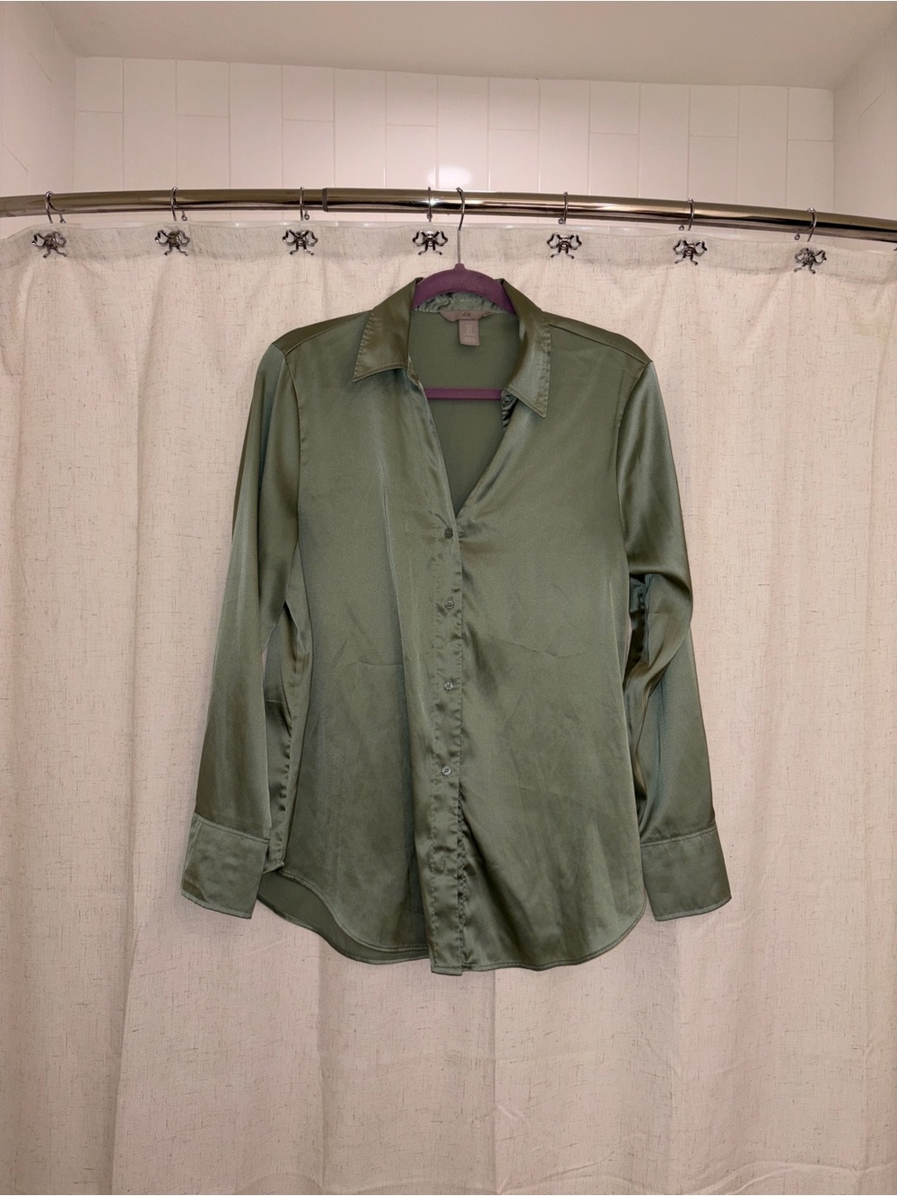 H&M satin button down